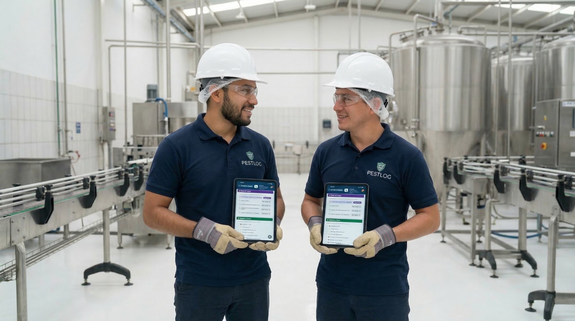 Técnicos PESTLOG en planta