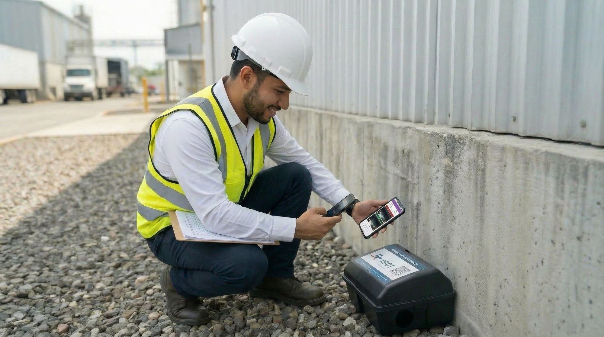 Auditor escaneando QR