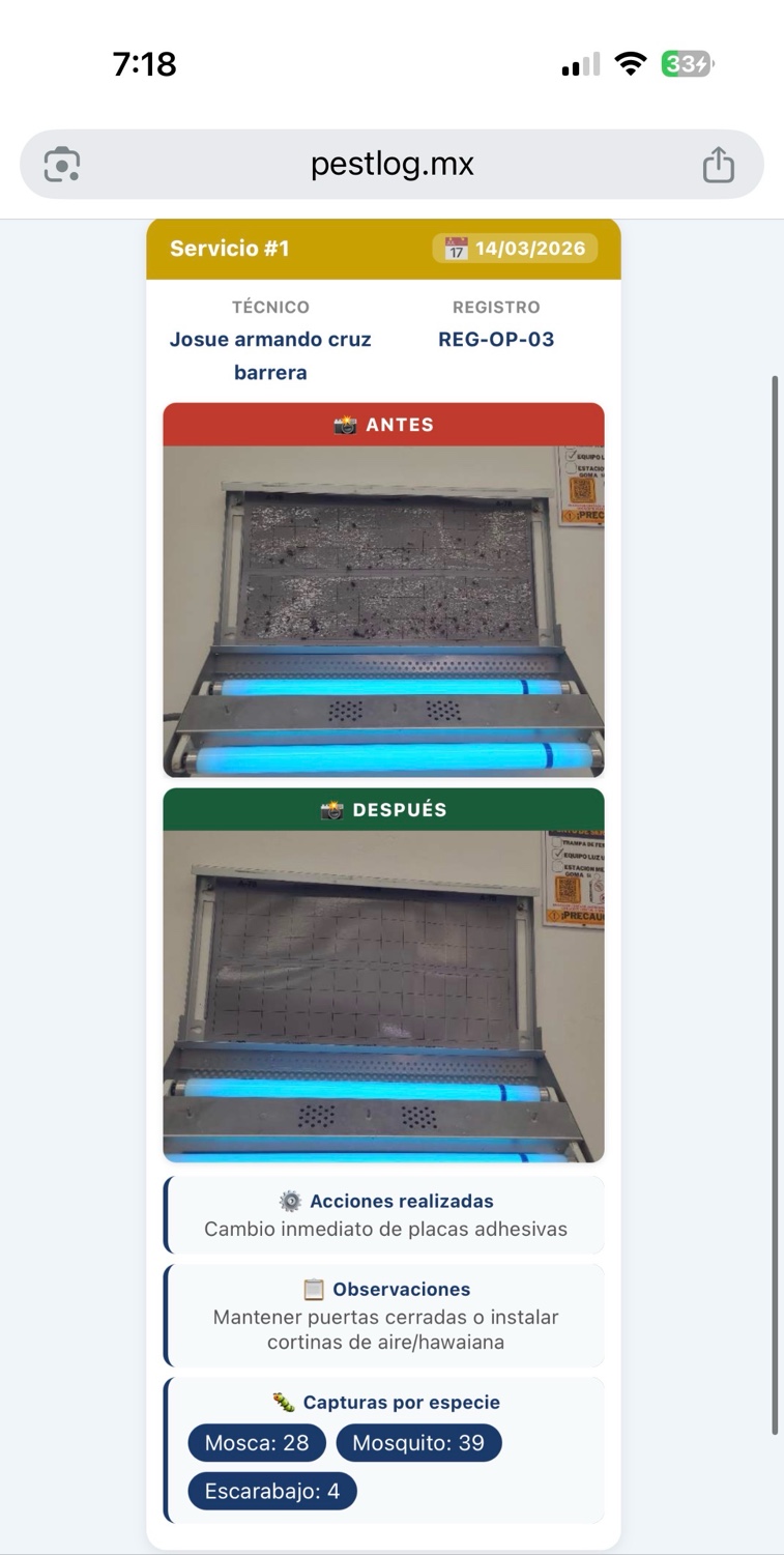 QR evidencia lampara UV